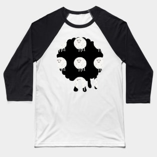 Sheep Pattern Baseball T-Shirt